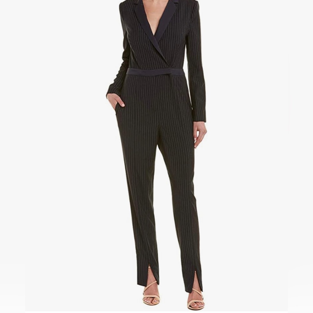 BCBGMax Azaria Pinstripe Jumpsuit